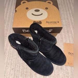 Bearpaw Wool-lined Suede Zipper Boots, Girls toddler 11, VGUC